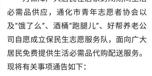 吉林通化隔离居民物资短缺，理解、应对与未来展望